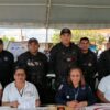 Agentes de la SSPC de Tabasco realizando visitas domiciliarias durante las Jornadas de Paz en La Lima.