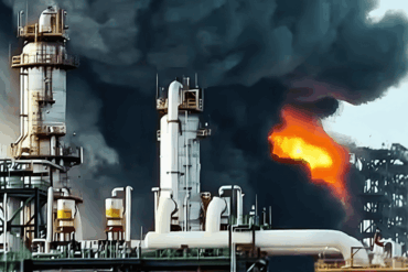 Incendio en bodega de coque en refinería Olmeca en Dos Bocas