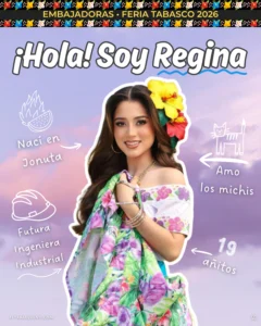 Regina Filigrana Embajadora Jonuta Feria Tabasco 2026 presentación