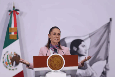 Claudia Sheinbaum en conferencia mañanera abordando la presencia de agentes de la CIA en Chihuahua, abril 2026