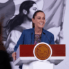 Text alt: Claudia Sheinbaum durante conferencia presidencial tras presentar su declaración patrimonial 2026