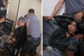 Fotograma del video viral que muestra a agentes de la FGE de Chiapas colocando una bolsa de plástico negra sobre la cabeza de un detenido en Tuxtla Gutiérrez