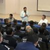 Alejandro Leal López, nuevo secretario de Seguridad de Tabasco, en su primera reunión con mandos de la Policía Estatal, 26 de mayo de 2026