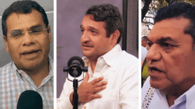 Jesús Selván García, Andrés Manuel López Beltrán y Javier May Rodríguez, los tres actores políticos centrales del día en Tabasco tras el anuncio de la candidatura al Distrito VI Federal