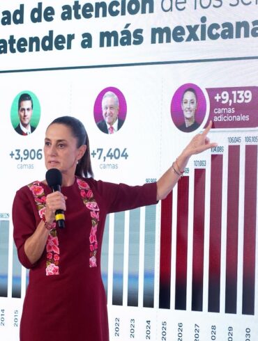 Claudia Sheinbaum anuncia nuevas camas hospitalarias y ampliación de infraestructura médica en México.