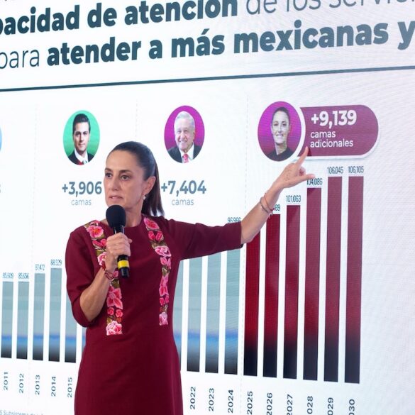 Claudia Sheinbaum anuncia nuevas camas hospitalarias y ampliación de infraestructura médica en México.