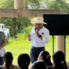 Mujeres beneficiarias del programa Crédito Porcino a la Palabra durante reunión informativa en comunidades Yokot’an de Centro, Tabasco.