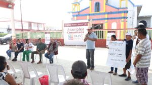 Asamblea comunitaria del programa FAISPIAM en Tecoluta, Nacajuca, Tabasco