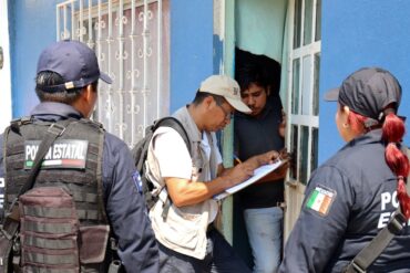 Personal de la SSPC participa en Jornadas de Paz en Gaviotas Norte, Tabasco, para fortalecer la prevención y seguridad ciudadana.