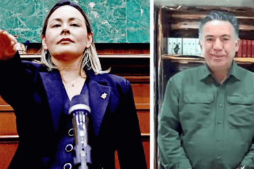 Yeraldine Bonilla rinde protesta como gobernadora interina de Sinaloa junto al senador Enrique Inzunza Cázarez.