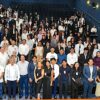 Estudiantes participan en la inauguración del UJATMUN VI en la UJAT de Villahermosa, Tabasco, encabezada por Guillermo Narváez Osorio.