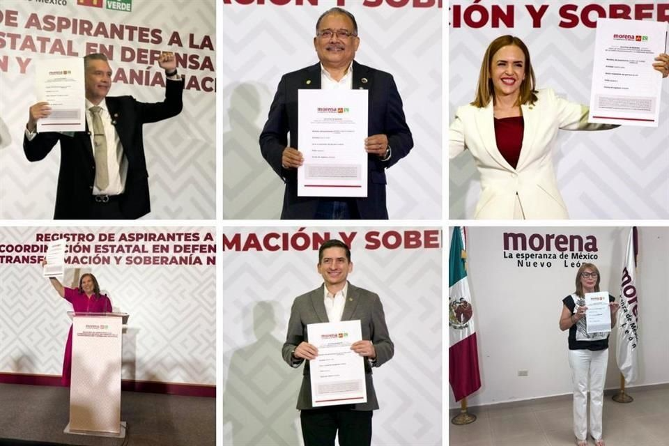 Seis aspirantes de Morena y aliados se registran para contender por la gubernatura de Nuevo León en el proceso interno rumbo a las elecciones de 2027