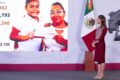 Claudia Sheinbaum presenta avances de las Becas para el Bienestar que benefician a más de 12.8 millones de estudiantes en México.