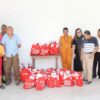 Autoridades del DIF Nacajuca entregan despensas y conviven con personas adultas mayores en el Asilo San Judas Tadeo de Tabasco.