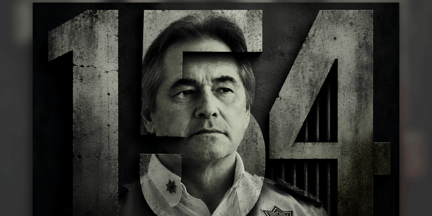 Ilustración editorial de Hernán Bermúdez atrapado dentro del número 154, que representa la condena solicitada por la Fiscalía.