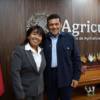 Javier May Rodríguez se reúne en Ciudad de México con la secretaria federal de Agricultura, Columba López Gutiérrez.