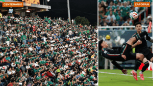 Aficionados tabasqueños en el Centenario 27 de Febrero y Edson Álvarez despeja con chilena en México vs Corea del Sur, Mundial 2026