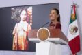 La presidenta Claudia Sheinbaum durante la inauguración del Museo Textil de los Pueblos Indígenas y Afromexicanos en Ciudad de México.