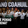 Dirigentes y militantes del PRI celebran la victoria electoral en Coahuila tras obtener los 16 distritos de mayoría relativa en la elección legislativa de 2026.