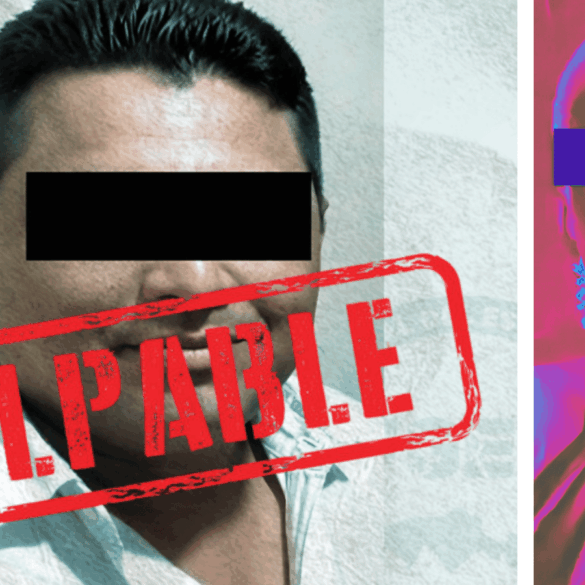 Composición fotográfica sobre el caso de feminicidio de Nancy Jacqueline en Tabasco; aparece el responsable condenado a 60 años de prisión junto a una imagen de archivo de la víctima tras la sentencia emitida por el Poder Judicial.