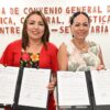 Titulares de SETAB y Secretaría de Cultura durante la firma del convenio para fortalecer educación, lectura y actividades culturales en Tabasco.
