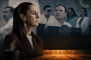 La presidenta Claudia Sheinbaum enfrenta la presión de gobernadores morenistas que buscan imponer candidatos en las 17 gubernaturas en disputa para 2027