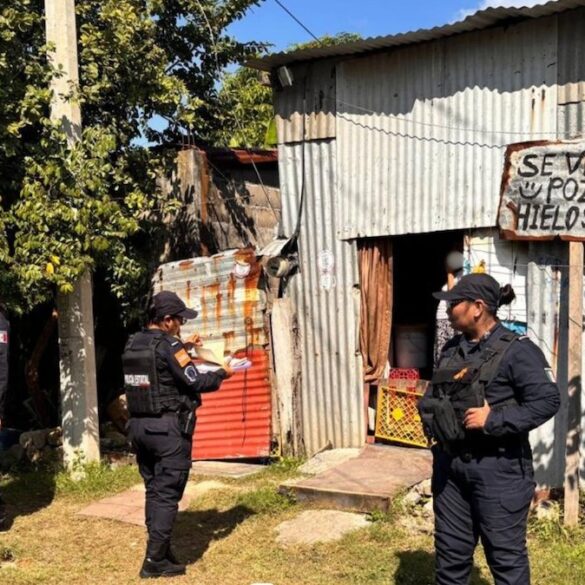 Elementos de la Policía de Género brindan atención y seguimiento a víctimas de violencia familiar en Tabasco.