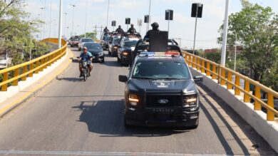 Elementos de la SSPC realizan recorridos de seguridad y vigilancia en colonias de Villahermosa, Tabasco.