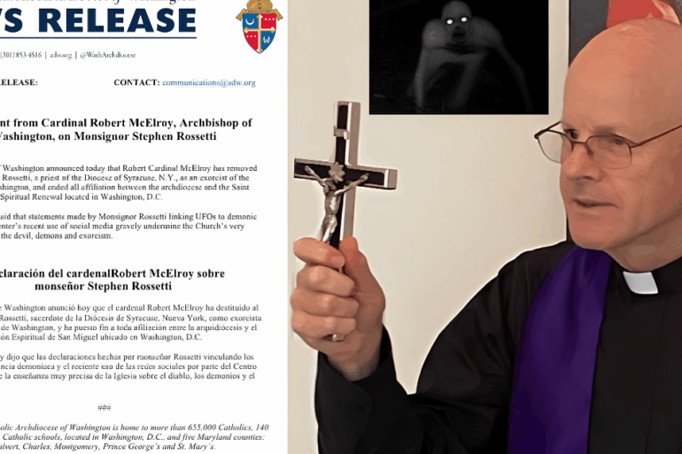 Stephen Rossetti, sacerdote exorcista estadounidense, protagoniza polémica tras vincular los ovnis con fenómenos demoníacos.