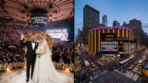 Taylor Swift y Travis Kelce en medio de rumores sobre una posible boda en Nueva York.