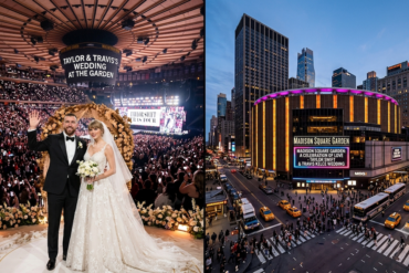 Taylor Swift y Travis Kelce en medio de rumores sobre una posible boda en Nueva York.