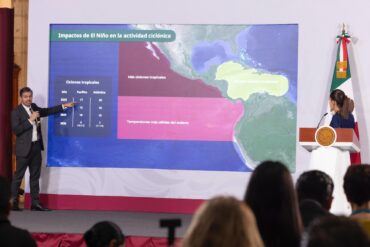 La presidenta Claudia Sheinbaum informa sobre el nuevo sistema de alertamiento telefónico y las acciones preventivas ante el fenómeno de El Niño en México.