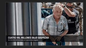 Ernesto Ruffo Appel esposado durante su traslado en Ensenada tras ser detenido por huachicol fiscal