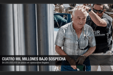 Ernesto Ruffo Appel esposado durante su traslado en Ensenada tras ser detenido por huachicol fiscal
