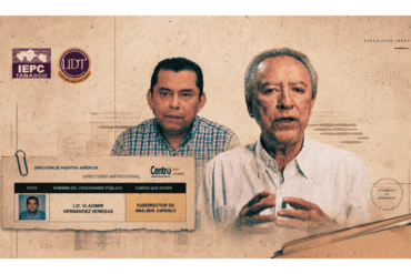 Fotoarte documental sobre el expediente de Unión Democrática por Tabasco ante el IEPCT, con Bertruy, Vladimir y directorio municipal.