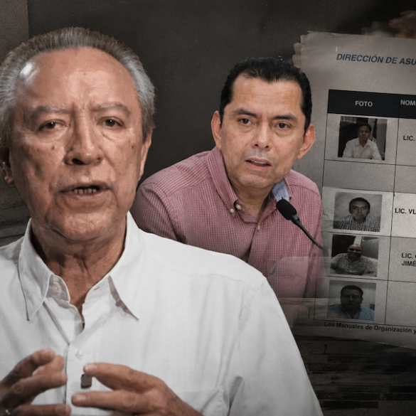 Fotoarte documental sobre Unión Democrática por Tabasco, con Humberto de los Santos Bertruy, Vladimir Hernández, logos del IEPCT y UDT, y directorio municipal.