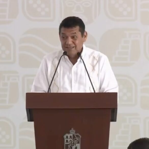 El gobernador Javier May Rodríguez durante su rueda de prensa semanal del 28 de julio de 2026
