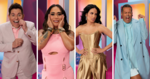 Los cuatro primeros habitantes confirmados de La Casa de los Famosos México 2026 durante la presentación oficial del reality.