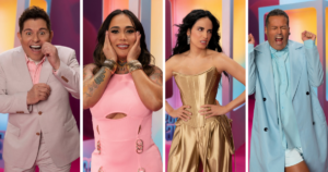Los cuatro primeros habitantes confirmados de La Casa de los Famosos México 2026 durante la presentación oficial del reality.