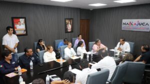 Autoridades de Nacajuca participan en la Primera Reunión de Trabajo para fortalecer la prevención de las adicciones y la salud mental en el municipio.