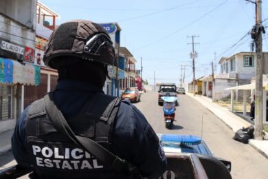 Elementos de la Guardia Estatal participan en el Operativo Reforzamiento Centro para reforzar la seguridad en comunidades y colonias de Centro, Tabasco.