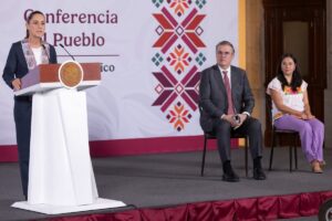 La presidenta Claudia Sheinbaum informa que el T-MEC permanecerá vigente hasta 2036 durante su conferencia en Palacio Nacional.