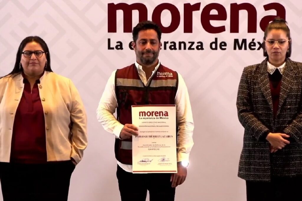 Pablo Gutiérrez Lazarus recibe su nombramiento como coordinador de Morena en Campeche