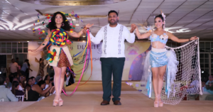 Las Diosas del Maíz Nacajuca 2026 durante el desfile de modas y concurso de trajes estilizados en Tabasco