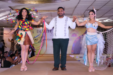 Las Diosas del Maíz Nacajuca 2026 durante el desfile de modas y concurso de trajes estilizados en Tabasco