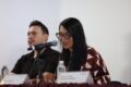 Katia Ornelas presenta los resultados del crecimiento económico de Tabasco durante una conferencia de prensa
