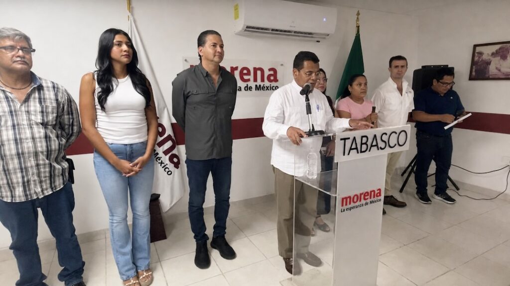 Dirigentes de Morena Tabasco presentan posicionamiento sobre el caso Alfonso Baca