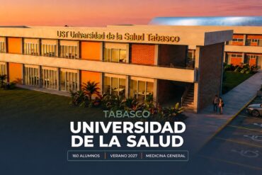 Render de la Universidad de la Salud de Tabasco, que iniciará con 160 alumnos en 2027