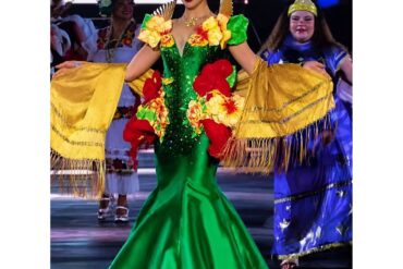 Ximena Aranda representante de Tabasco durante la gala de trajes típicos de Miss Universe México 2026 en Los Cabos