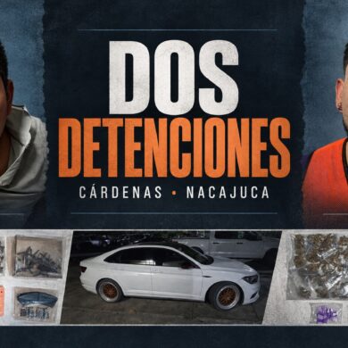 Carlos “N” y Ángel “N”, detenidos en operativos realizados en Nacajuca y Cárdenas
